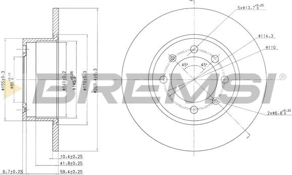 Bremsi CD6374S - Kočioni disk www.molydon.hr