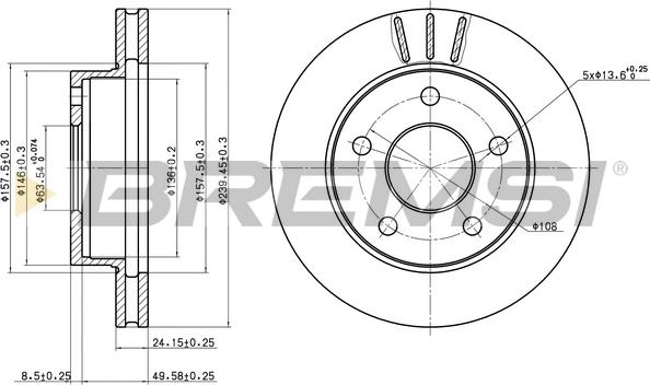 Bremsi CD6370V - Kočioni disk www.molydon.hr