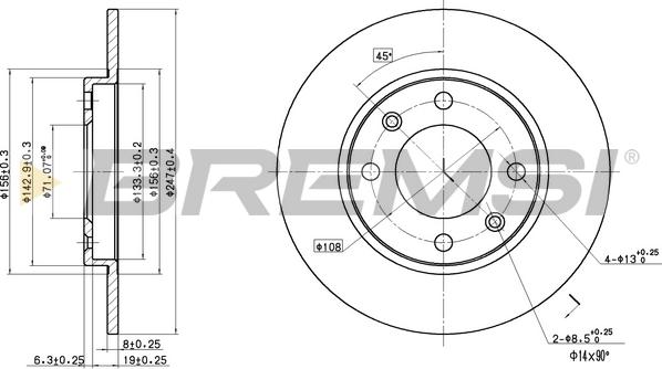 Bremsi CD6244S - Kočioni disk www.molydon.hr