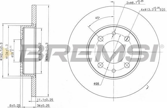 Bremsi CD6240S - Kočioni disk www.molydon.hr