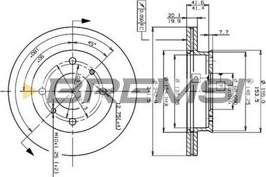 Bremsi CD6259V - Kočioni disk www.molydon.hr