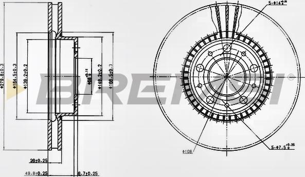 Bremsi CD6255V - Kočioni disk www.molydon.hr