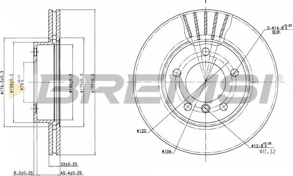 Bremsi CD6258V - Kočioni disk www.molydon.hr