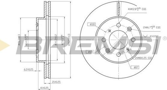 Bremsi CD6261V - Kočioni disk www.molydon.hr