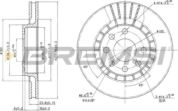 Bremsi CD6206V - Kočioni disk www.molydon.hr