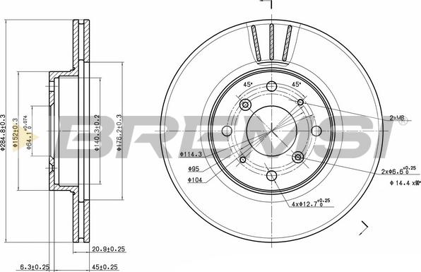 Bremsi CD6201V - Kočioni disk www.molydon.hr