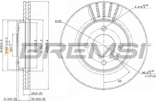 Bremsi CD6207V - Kočioni disk www.molydon.hr