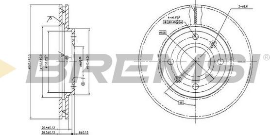 Bremsi CD6214V - Kočioni disk www.molydon.hr