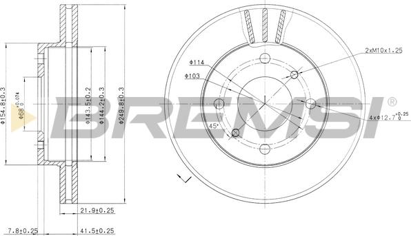 Bremsi CD6234V - Kočioni disk www.molydon.hr