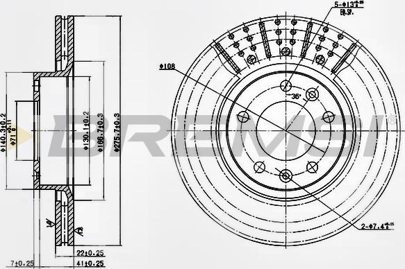 Bremsi CD6228V - Kočioni disk www.molydon.hr