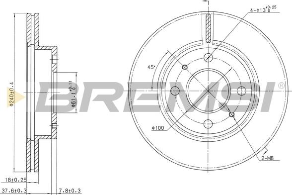 Bremsi CD6227V - Kočioni disk www.molydon.hr