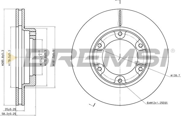 Bremsi CD6701V - Kočioni disk www.molydon.hr