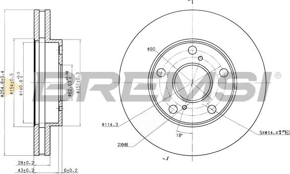 Bremsi CD6702V - Kočioni disk www.molydon.hr