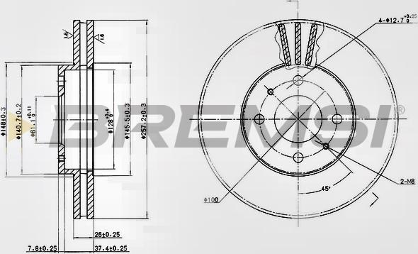 Bremsi CD6716V - Kočioni disk www.molydon.hr