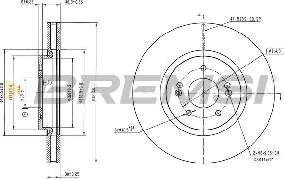 Bremsi CD8979V - Kočioni disk www.molydon.hr