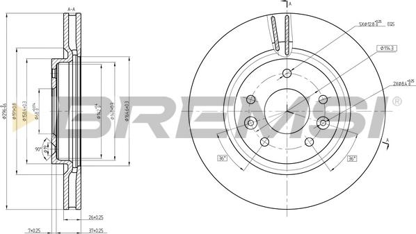 Bremsi CD8466V - Kočioni disk www.molydon.hr