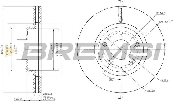 Bremsi CD8463V - Kočioni disk www.molydon.hr