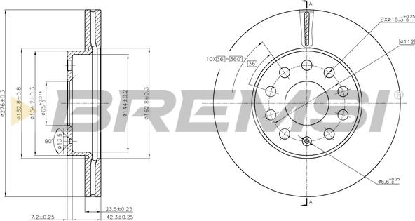 Bremsi CD8400V - Kočioni disk www.molydon.hr