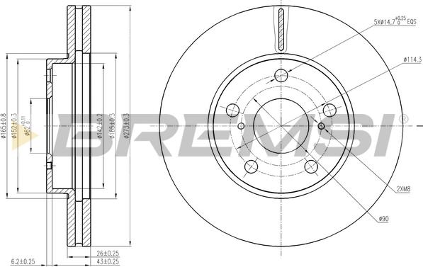 Bremsi CD8401V - Kočioni disk www.molydon.hr