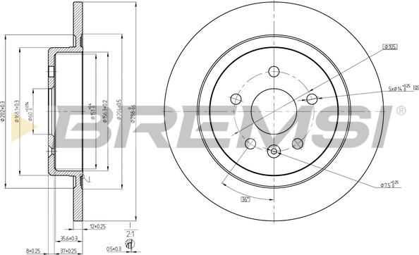 Bremsi CD8425S - Kočioni disk www.molydon.hr