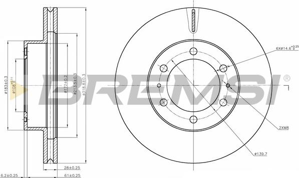 Bremsi CD8475V - Kočioni disk www.molydon.hr