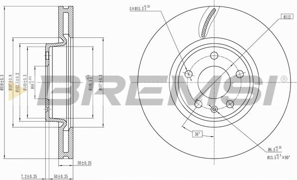 Bremsi CD8596V - Kočioni disk www.molydon.hr