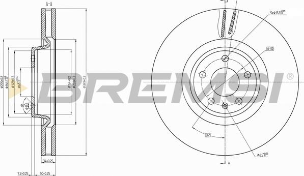 Bremsi CD8598V - Kočioni disk www.molydon.hr