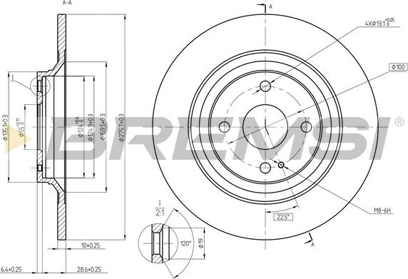 Bremsi CD8593S - Kočioni disk www.molydon.hr