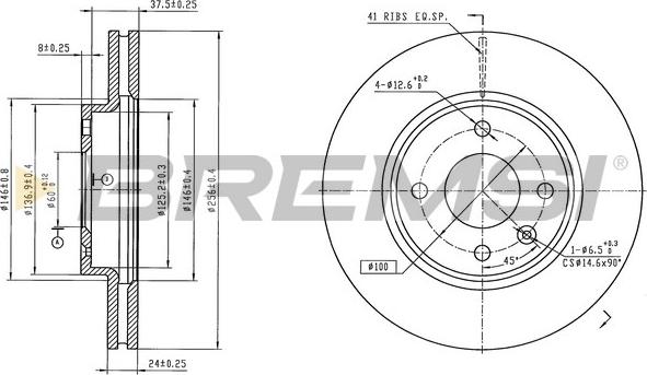 Bremsi CD8540V - Kočioni disk www.molydon.hr