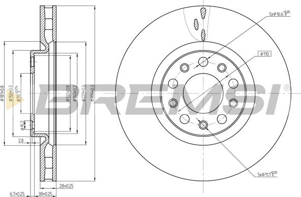 Bremsi CD8555V - Kočioni disk www.molydon.hr