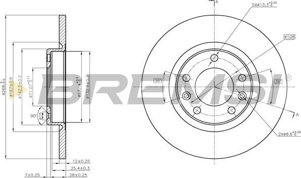 Bremsi CD8569S - Kočioni disk www.molydon.hr