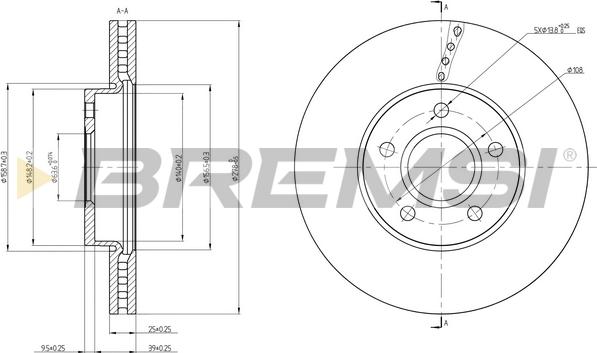 Bremsi CD8509V - Kočioni disk www.molydon.hr