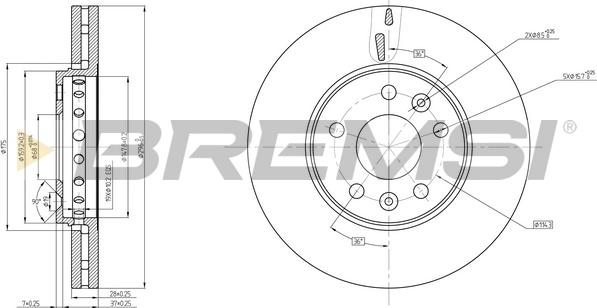 Bremsi CD8507V - Kočioni disk www.molydon.hr