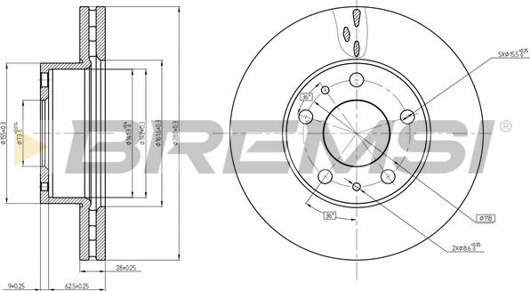 Bremsi CD8659V - Kočioni disk www.molydon.hr