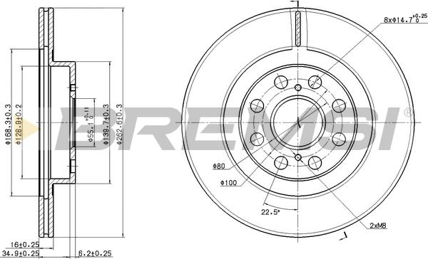 Bremsi CD8658V - Kočioni disk www.molydon.hr