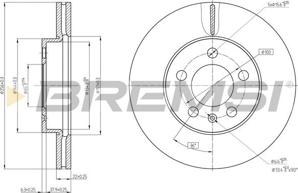 Bremsi CD8663V - Kočioni disk www.molydon.hr