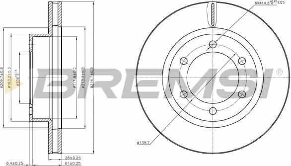 Bremsi CD8606V - Kočioni disk www.molydon.hr