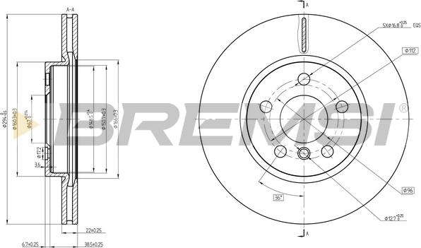 Bremsi CD8613V - Kočioni disk www.molydon.hr