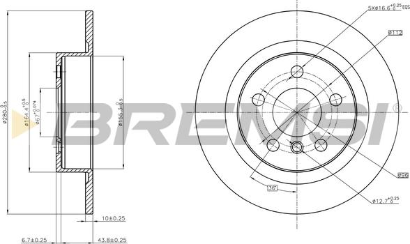 Bremsi CD8612S - Kočioni disk www.molydon.hr