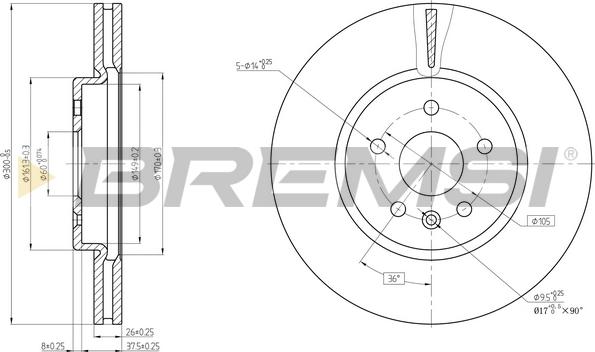 Bremsi CD8684V - Kočioni disk www.molydon.hr