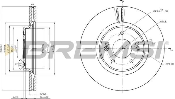 Bremsi CD8680V - Kočioni disk www.molydon.hr