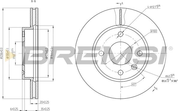 Bremsi CD8688V - Kočioni disk www.molydon.hr