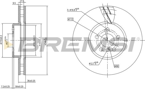 Bremsi CD8625VRD - Kočioni disk www.molydon.hr