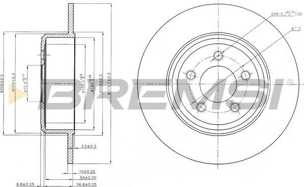 Bremsi CD8064S - Kočioni disk www.molydon.hr