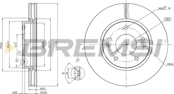 Bremsi CD8004V - Kočioni disk www.molydon.hr