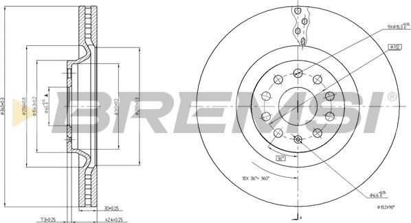 Bremsi CD8000V - Kočioni disk www.molydon.hr