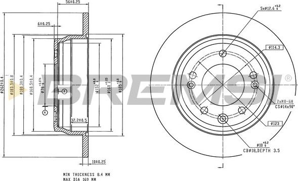 Bremsi CD8087S - Kočioni disk www.molydon.hr