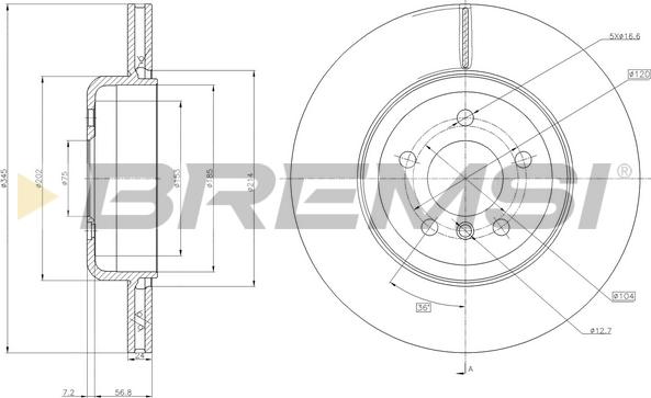 Bremsi CD8037V - Kočioni disk www.molydon.hr