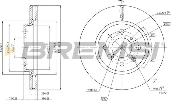 Bremsi CD8070V - Kočioni disk www.molydon.hr