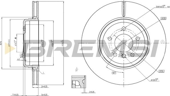 Bremsi CD8154V - Kočioni disk www.molydon.hr